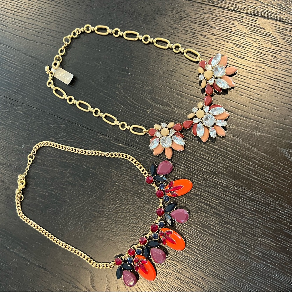 Bundle of 2 J.Crew Statement Necklaces – Bold & Colorful
